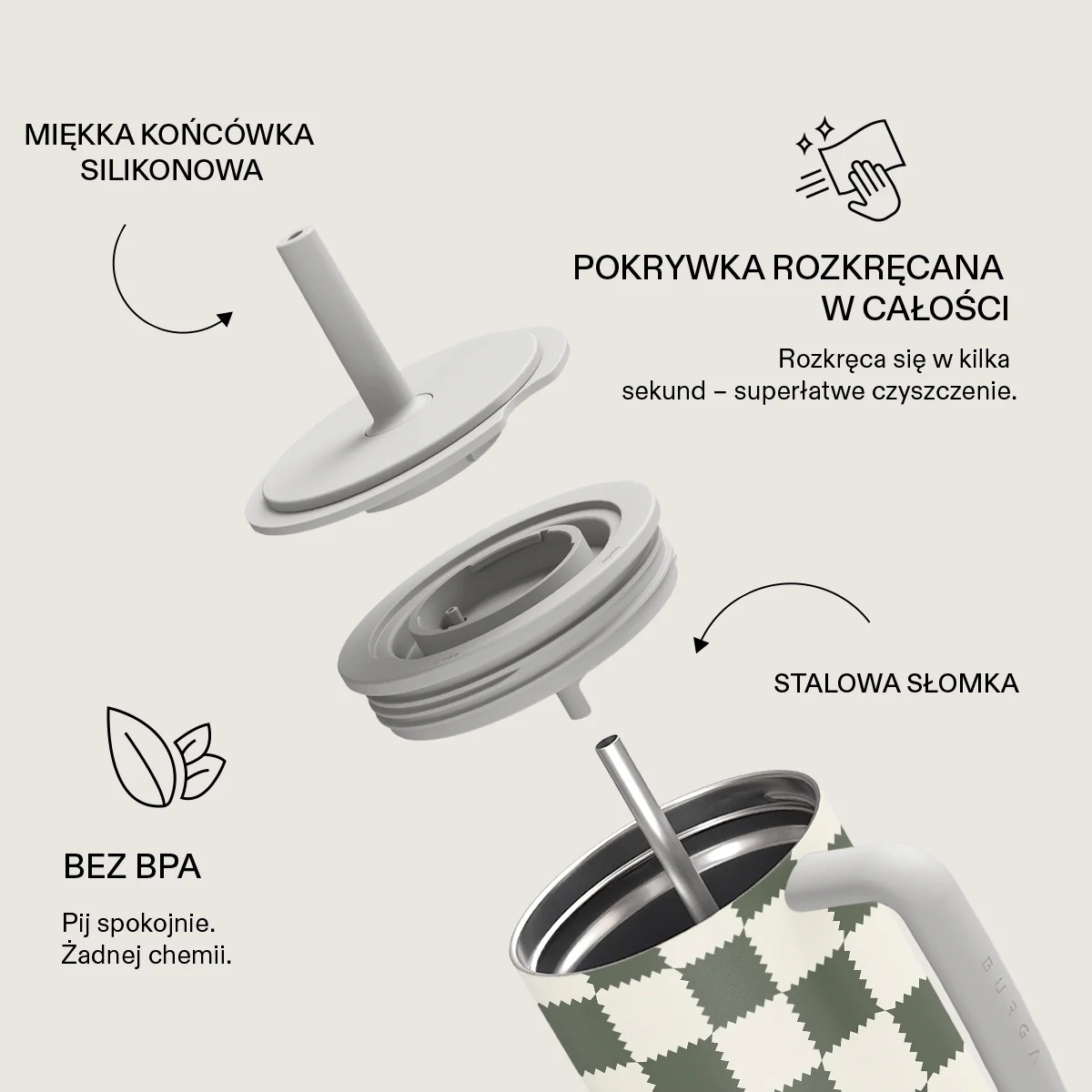 Retro Grid - All Day Leakproof Tumbler - Image 6