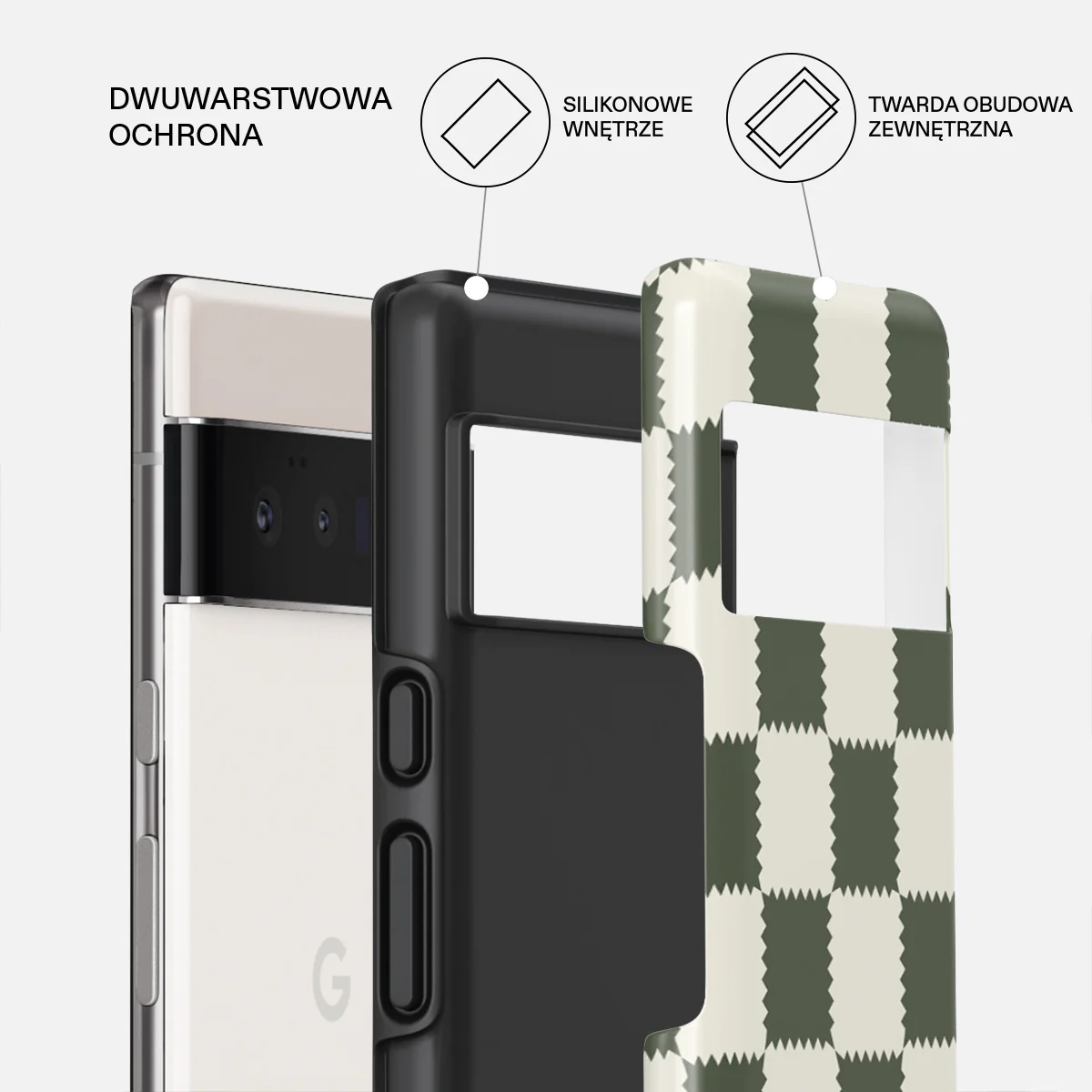 Retro Grid - Google Pixel 6 Pro Etui - Image 2