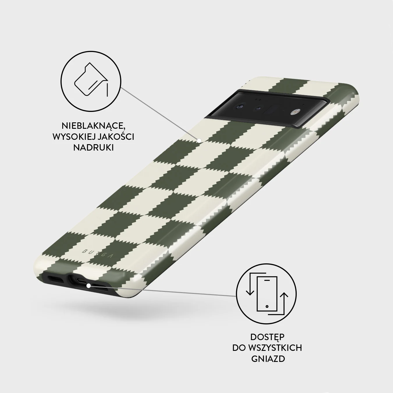Retro Grid - Google Pixel 6 Pro Etui - Image 3