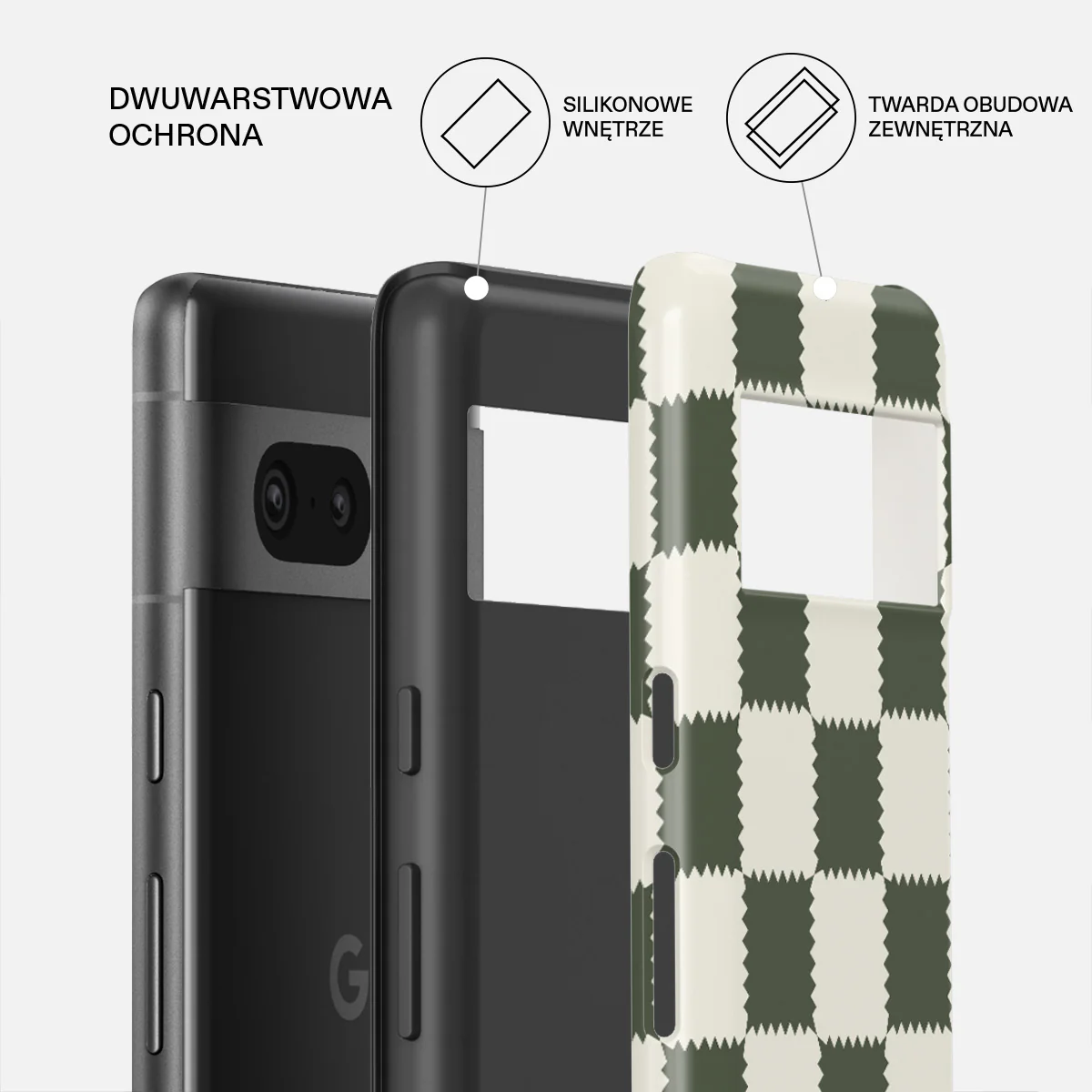Retro Grid - Google Pixel 7 Etui - Image 2