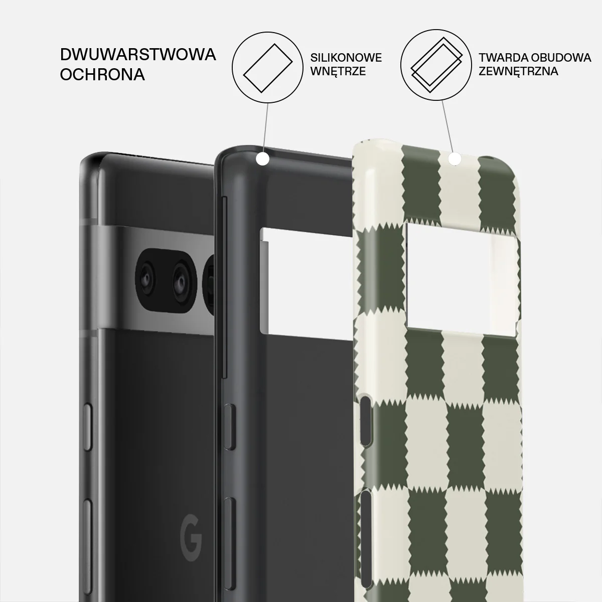 Retro Grid - Google Pixel 7 Pro Etui - Image 2