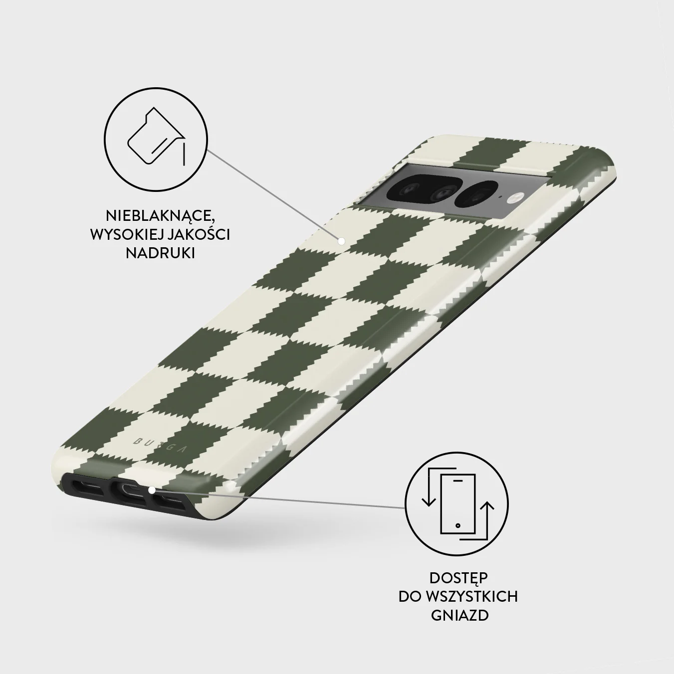 Retro Grid - Google Pixel 7 Pro Etui - Image 3