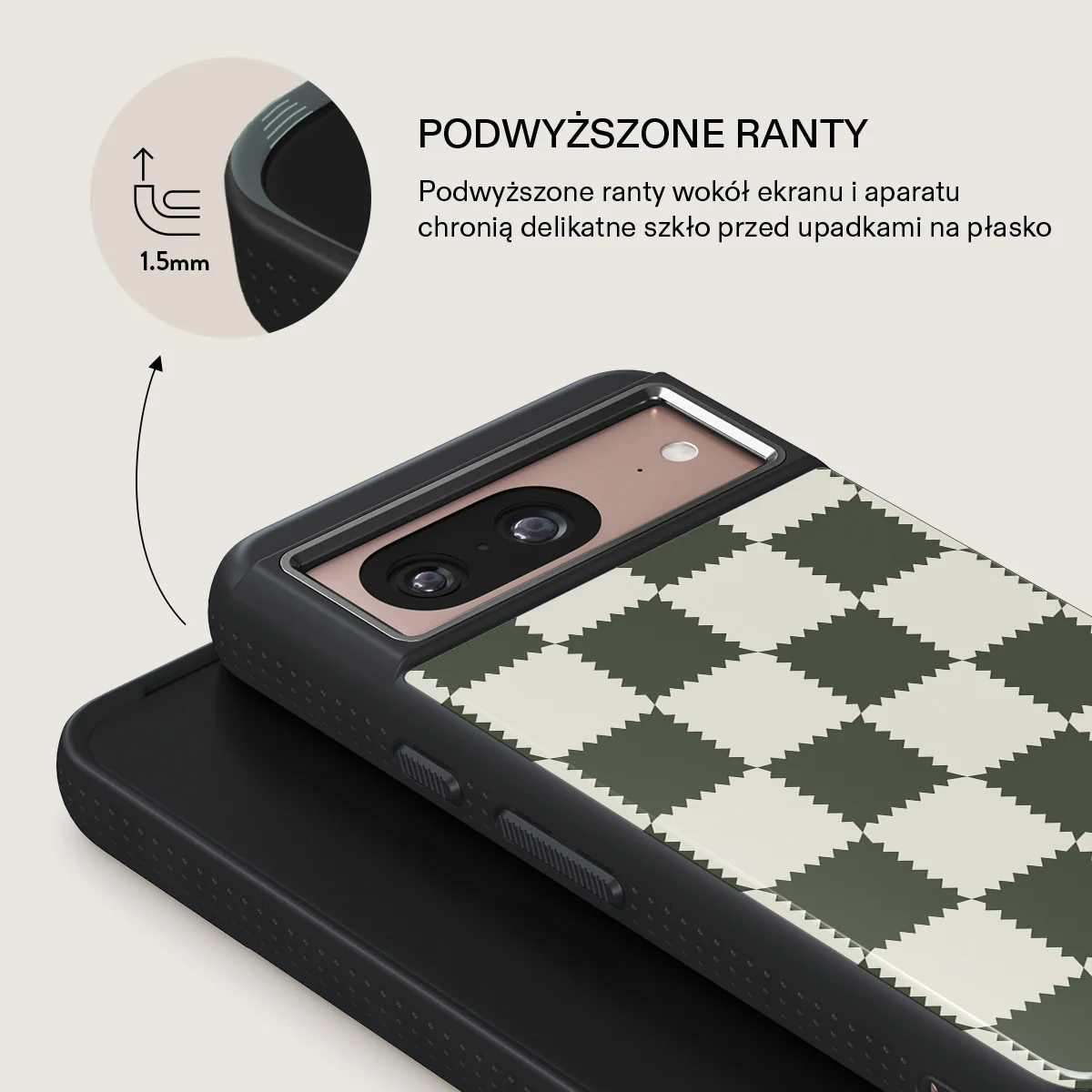 Retro Grid - Google Pixel 8 Etui - Image 15