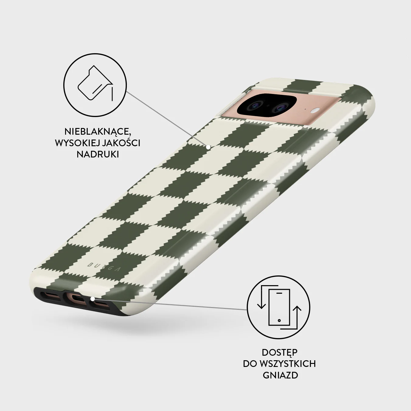 Retro Grid - Google Pixel 8 Etui - Image 3