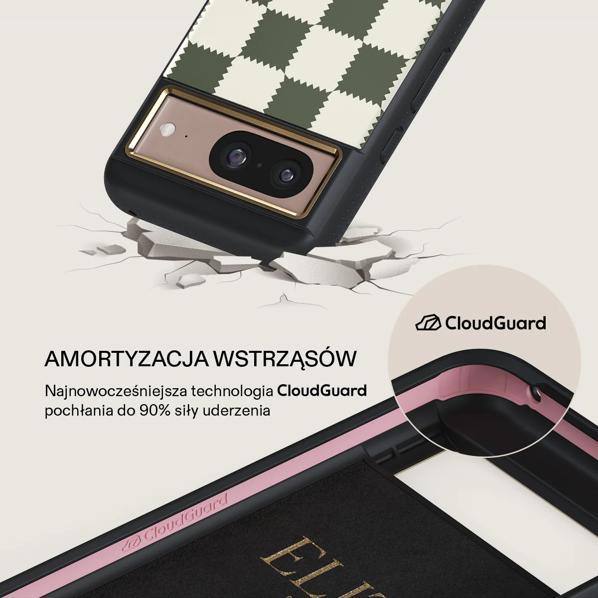 Retro Grid - Google Pixel 8 Etui - Image 7