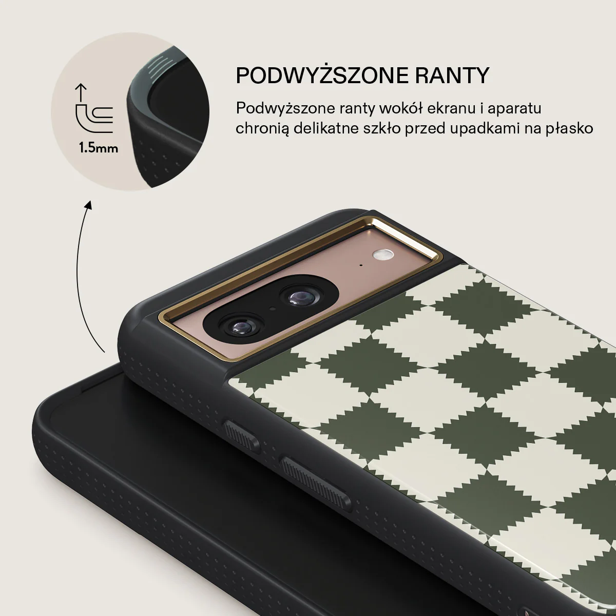 Retro Grid - Google Pixel 8 Etui - Image 8