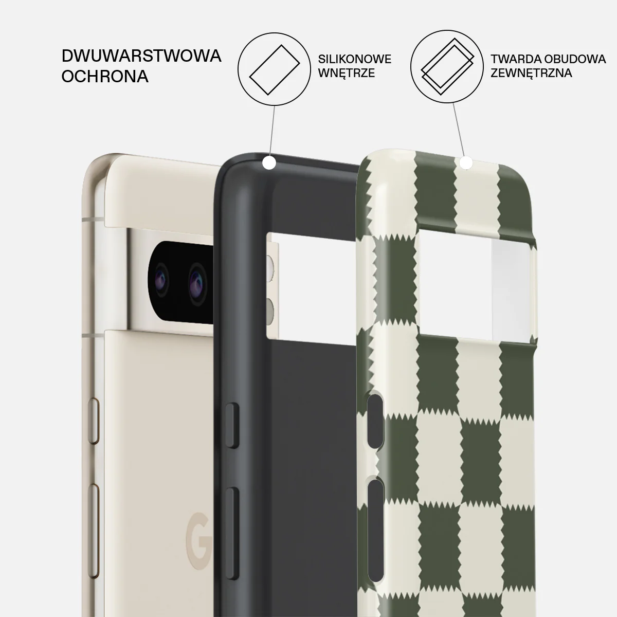Retro Grid - Google Pixel 8 Pro Etui - Image 2
