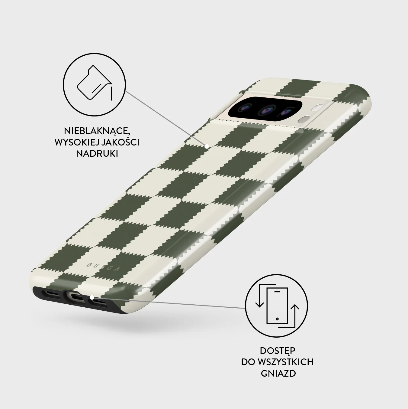 Retro Grid - Google Pixel 8 Pro Etui - Image 3