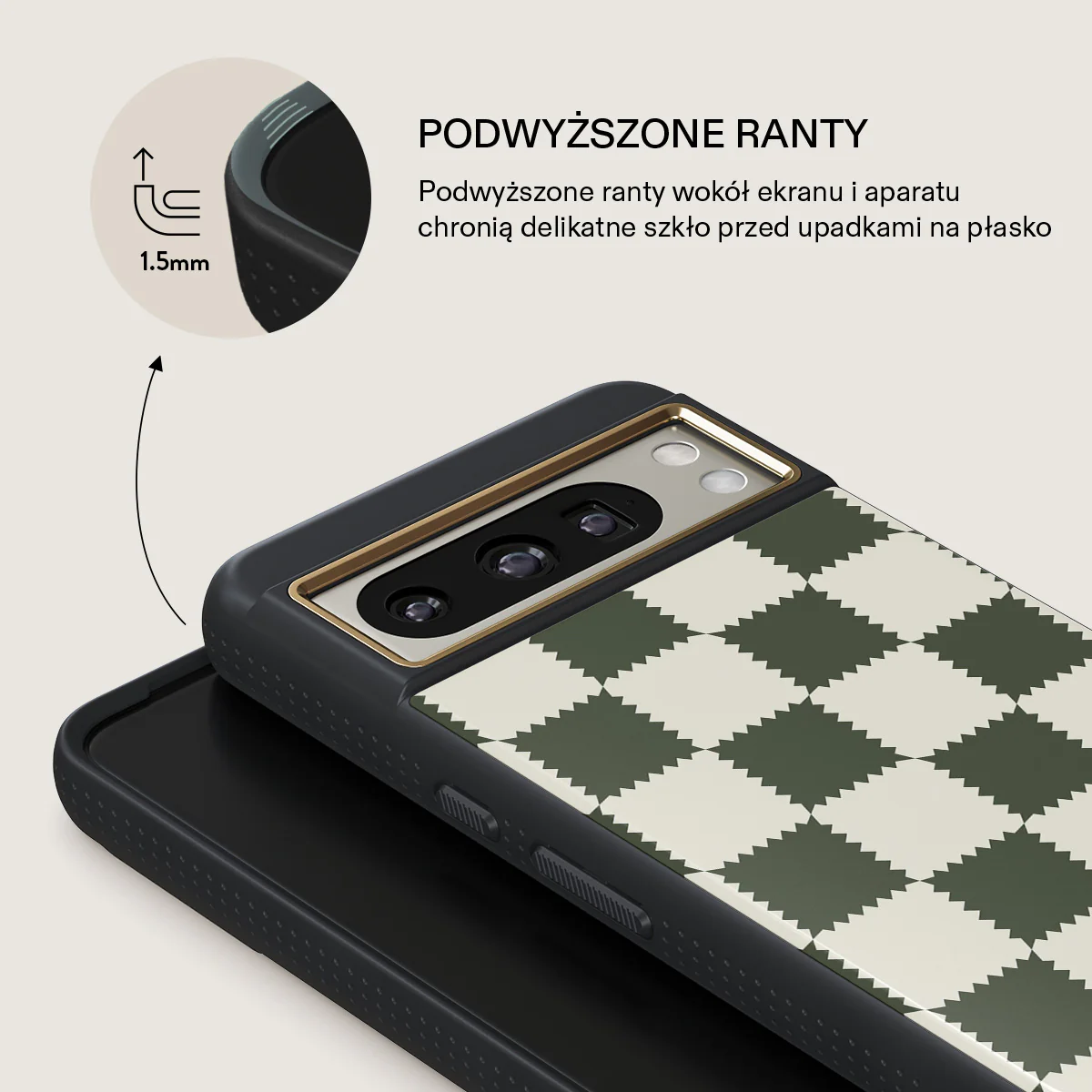 Retro Grid - Google Pixel 8 Pro Etui - Image 8