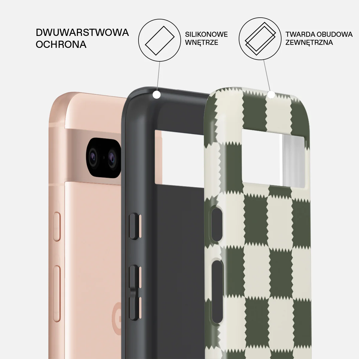 Retro Grid - Google Pixel 8a Etui - Image 2