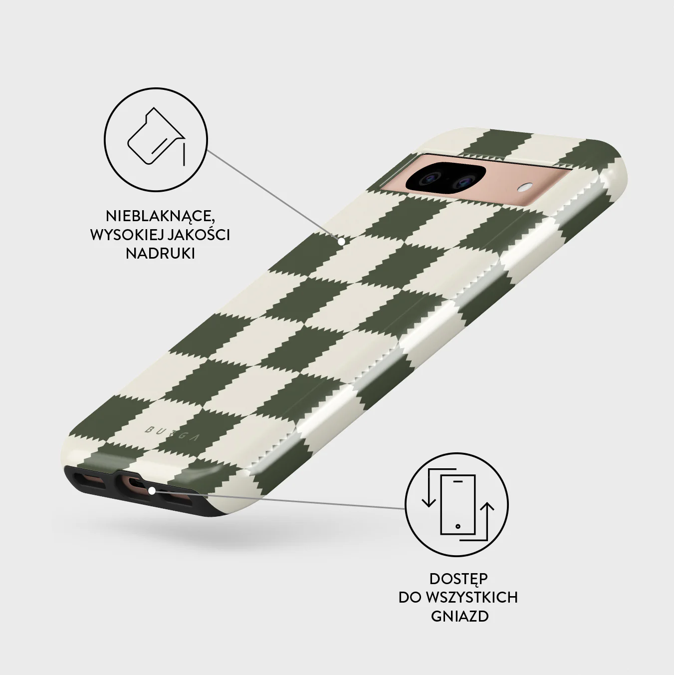Retro Grid - Google Pixel 8a Etui - Image 3