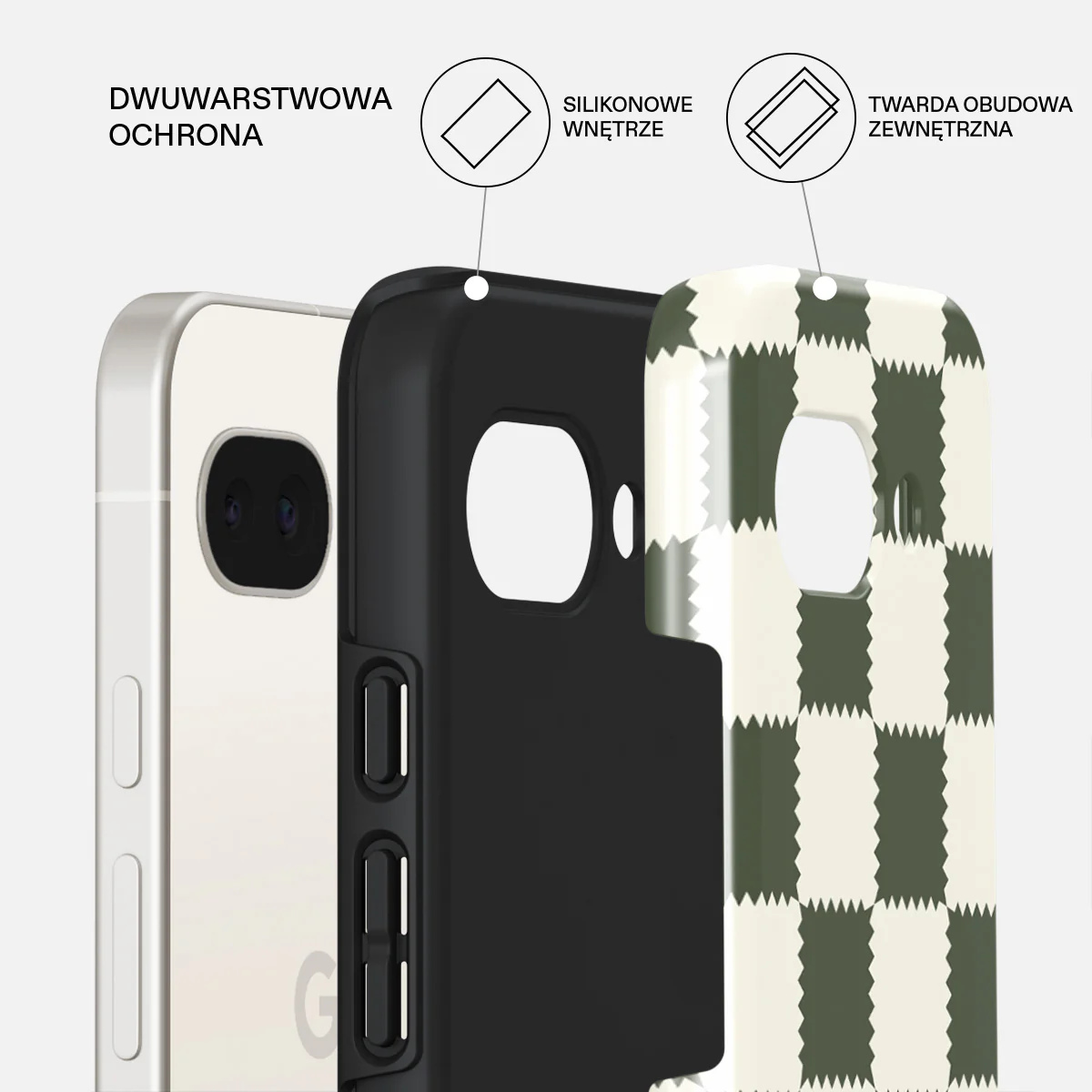 Retro Grid - Google Pixel 9a Etui - Image 2