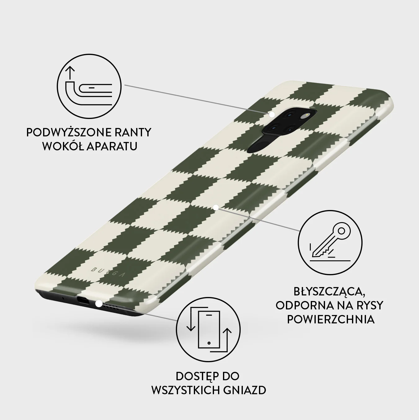 Retro Grid - Huawei Mate 20 Etui - Image 3