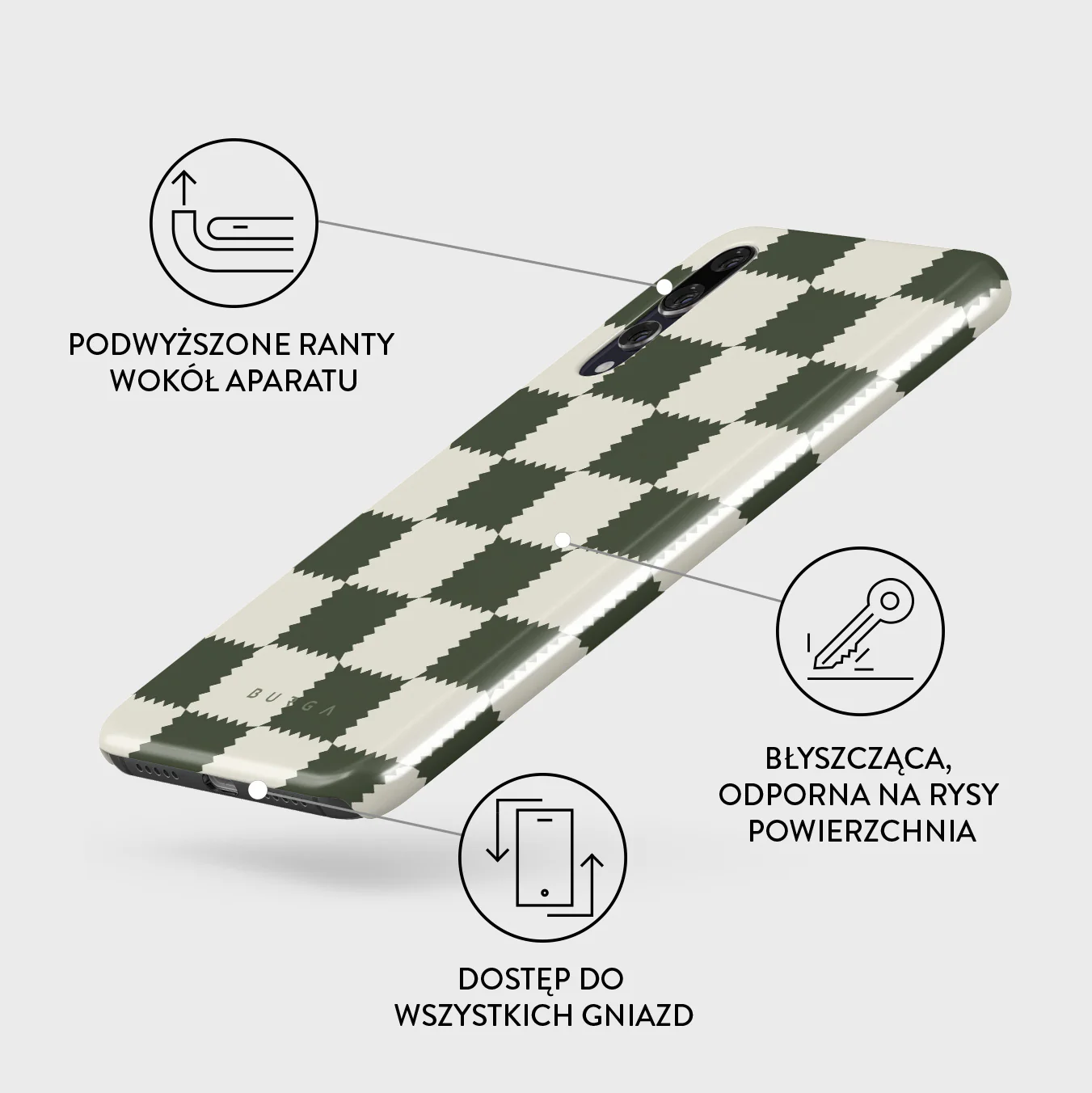 Retro Grid - Huawei P20 Etui - Image 3