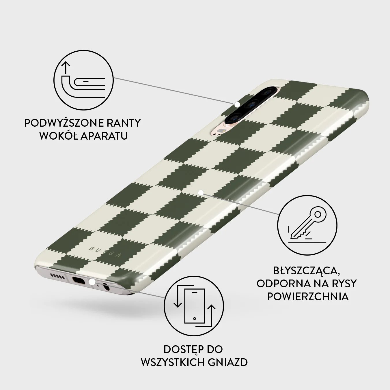 Retro Grid - Huawei P30 Etui - Image 3