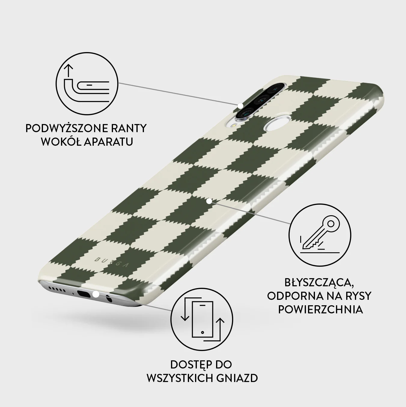 Retro Grid - Huawei P30 Lite Etui - Image 3