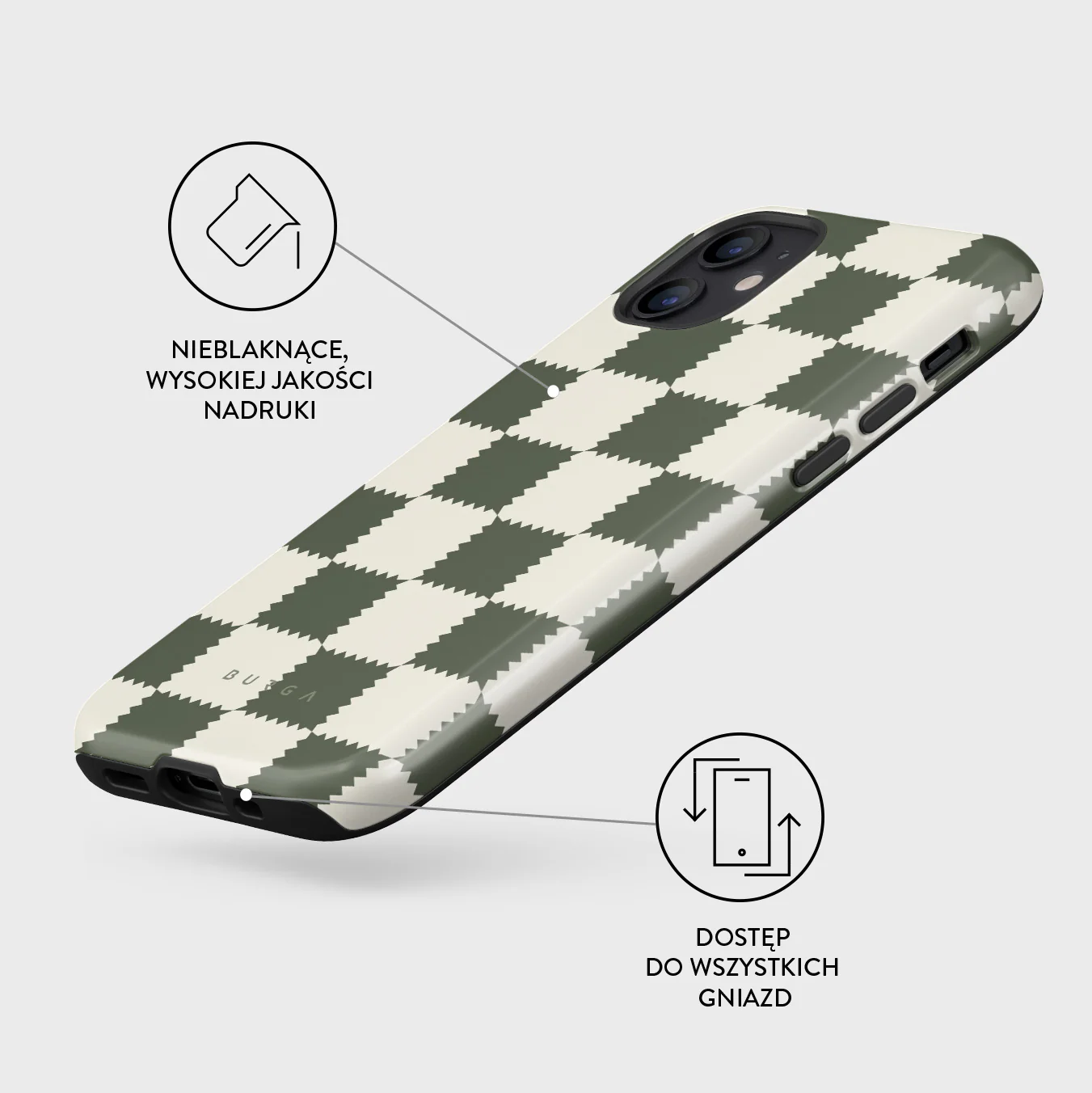 Retro Grid - iPhone 12 Etui - Image 3