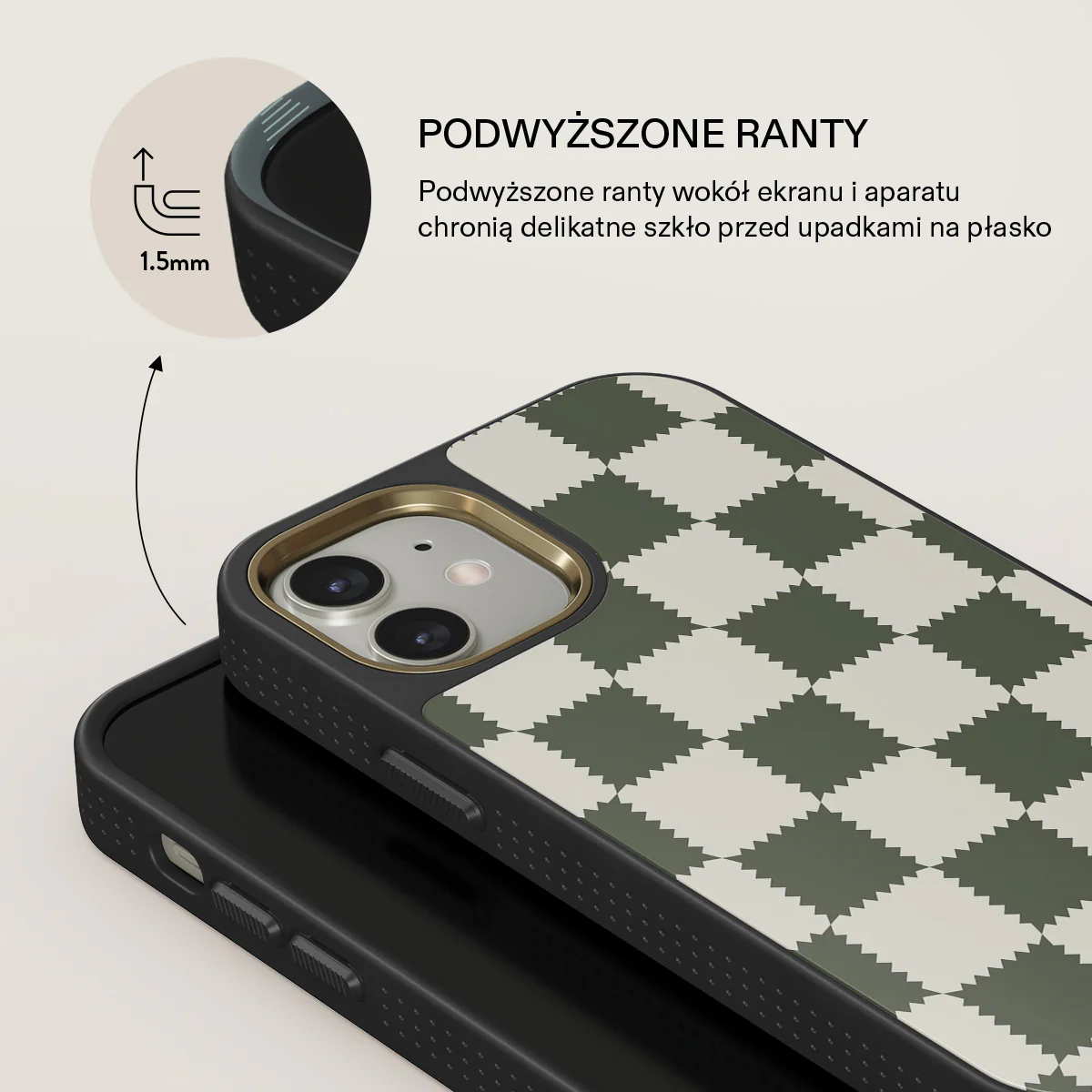Retro Grid - iPhone 12 Etui - Image 8