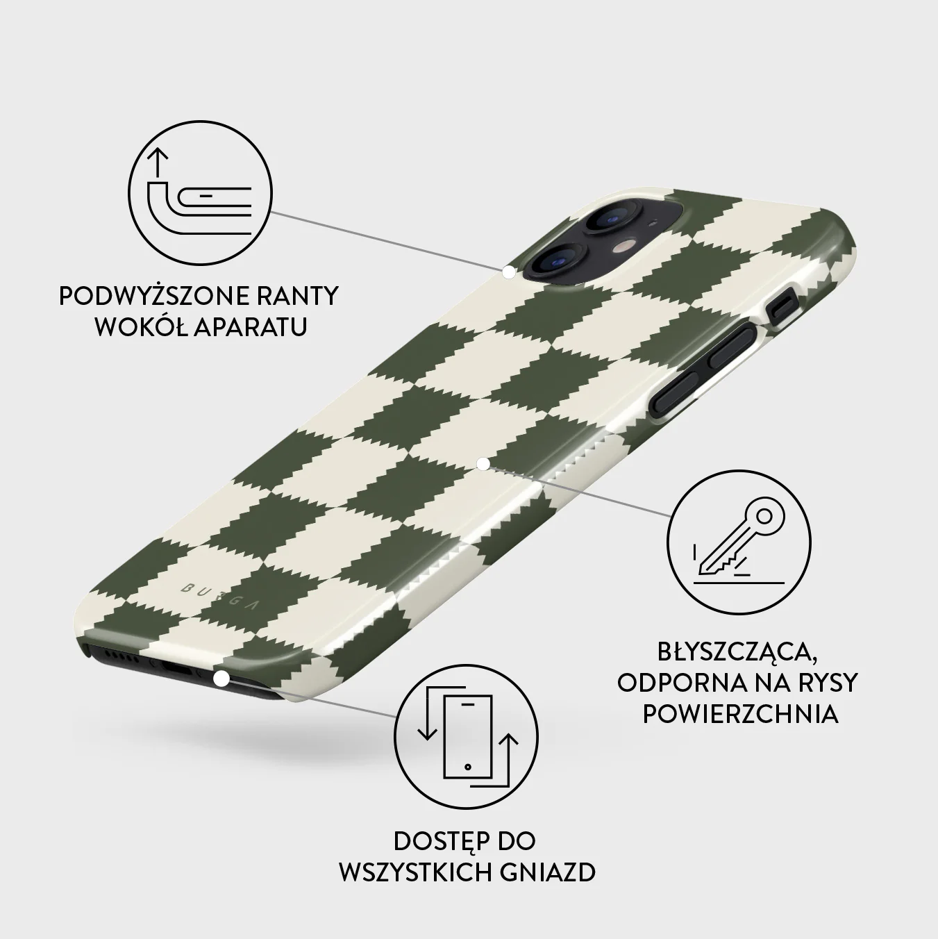 Retro Grid - iPhone 12 Mini Etui - Image 3