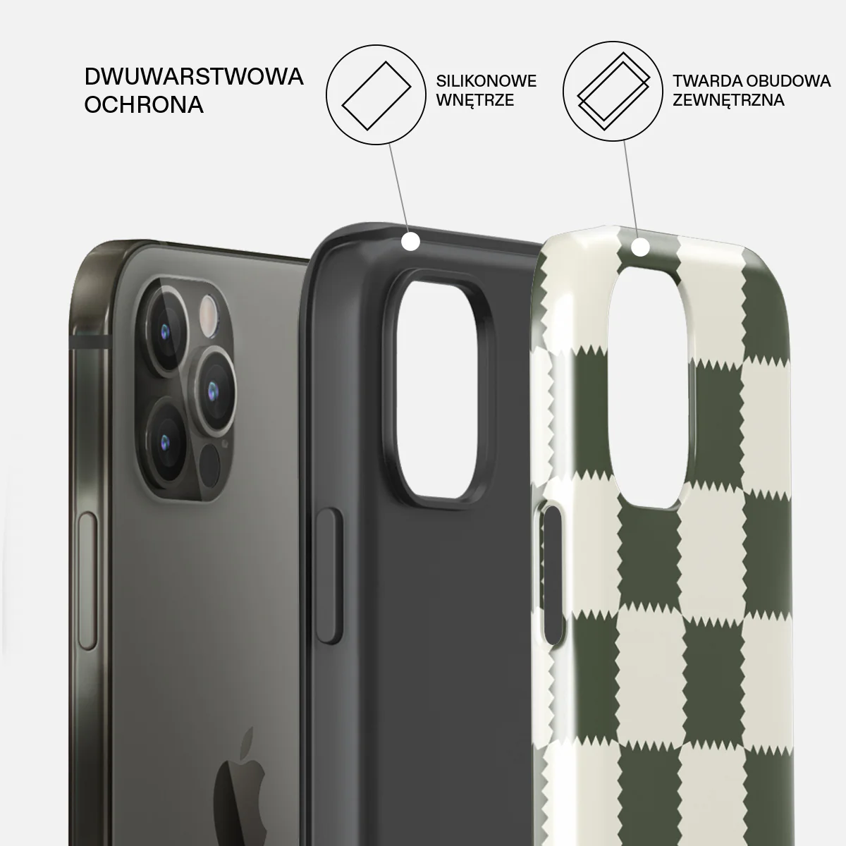Retro Grid - iPhone 12 Pro Etui - Image 2