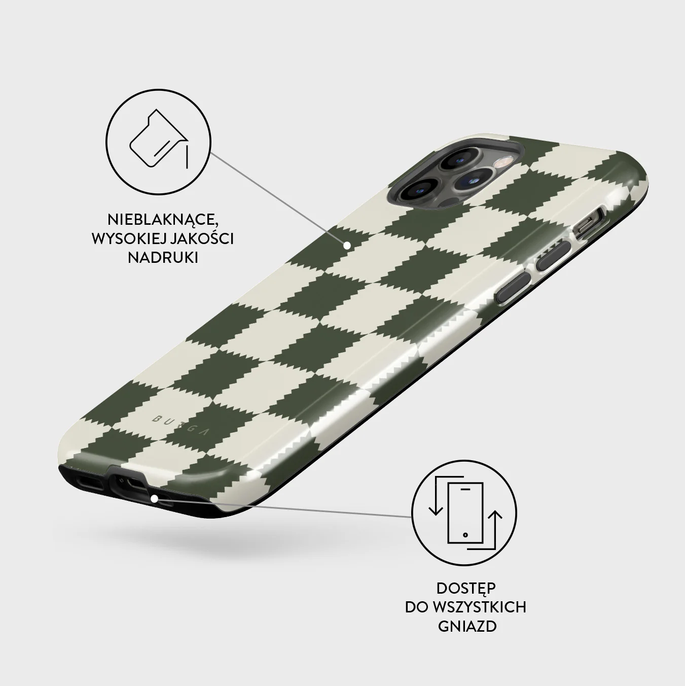 Retro Grid - iPhone 12 Pro Etui - Image 3