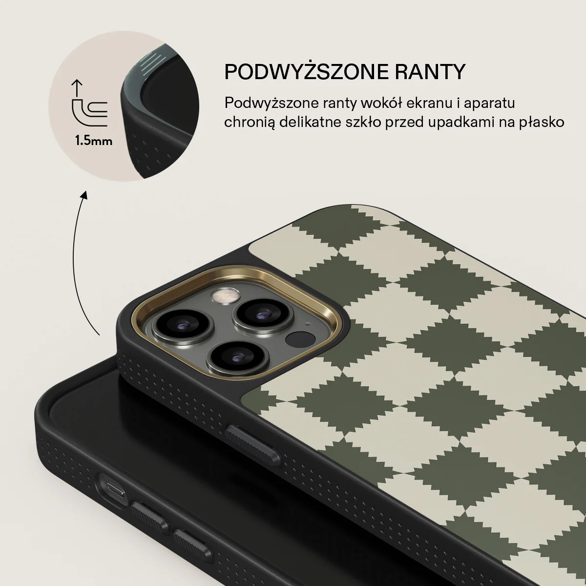 Retro Grid - iPhone 12 Pro Etui - Image 8