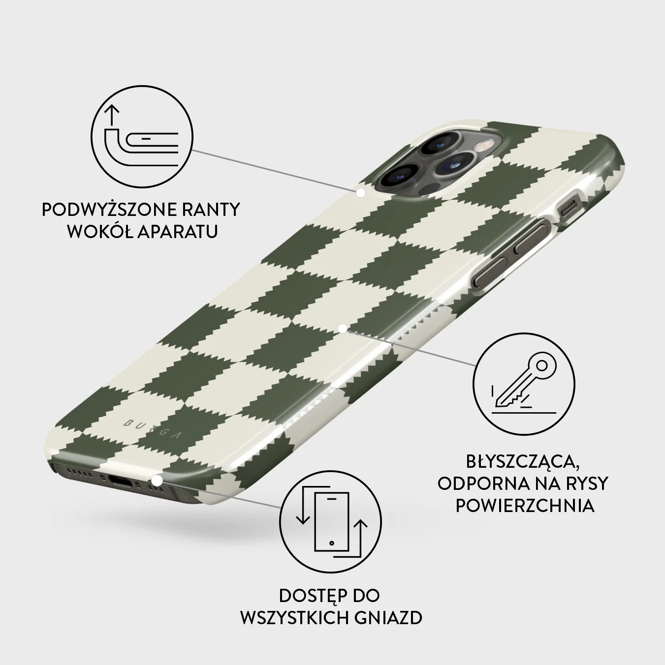 Retro Grid - iPhone 12 Pro Max Etui - Image 3