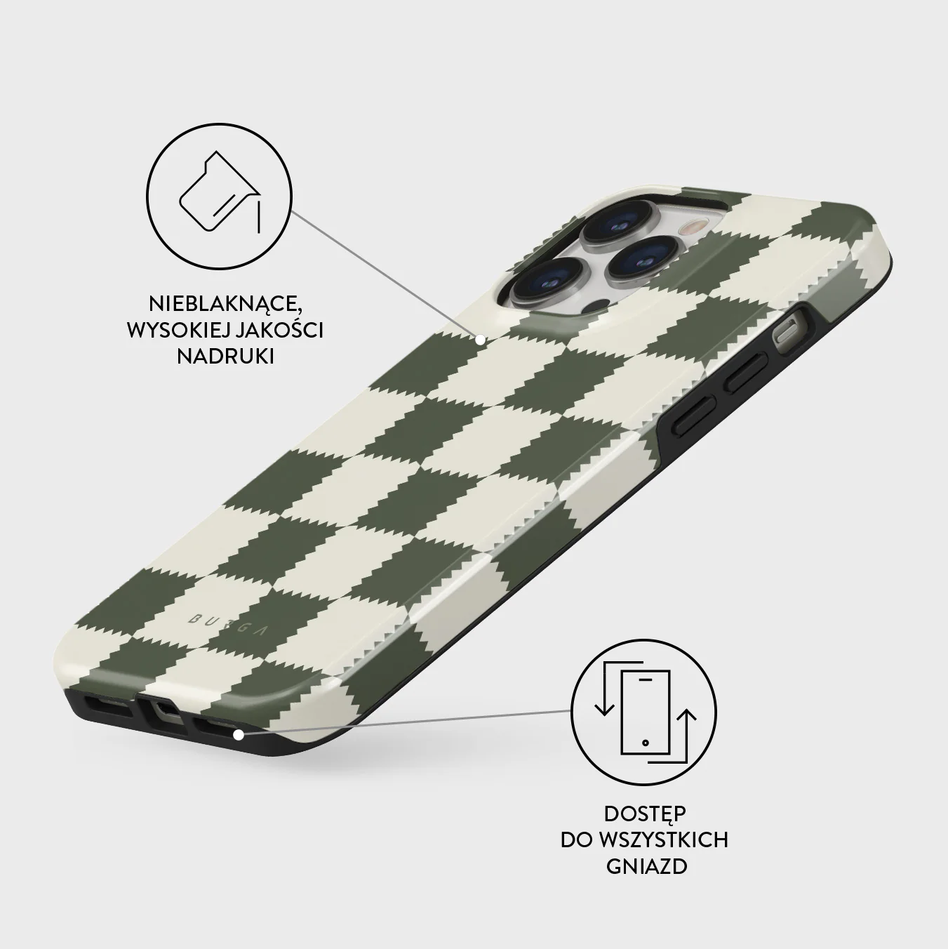 Retro Grid - iPhone 14 Pro Etui - Image 3
