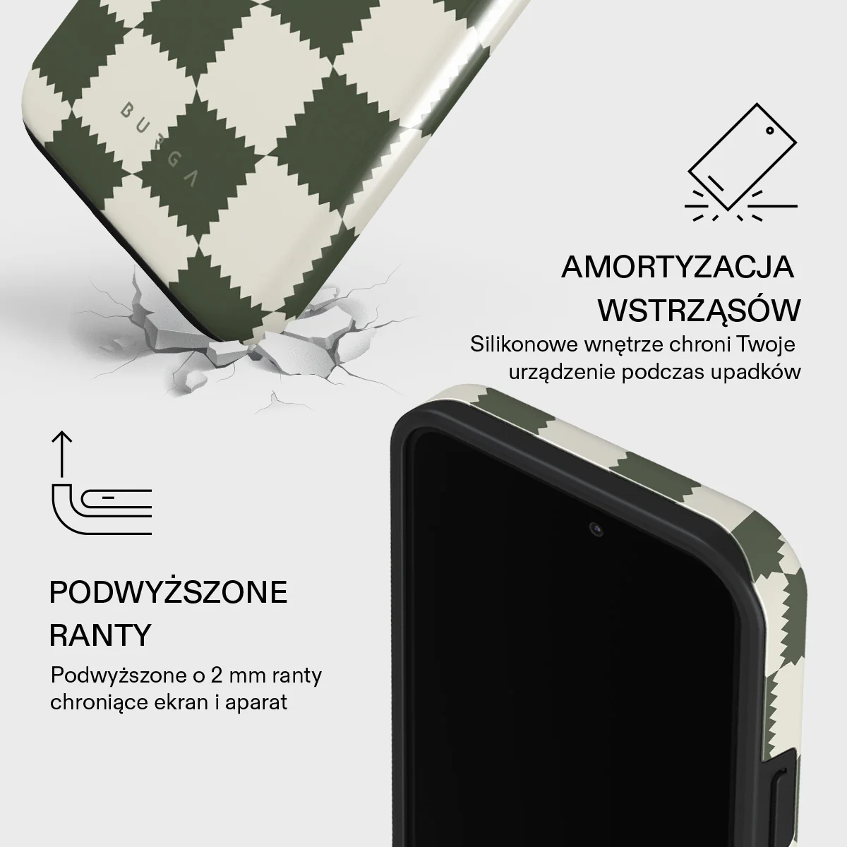 Retro Grid - iPhone 14 Pro Etui - Image 4