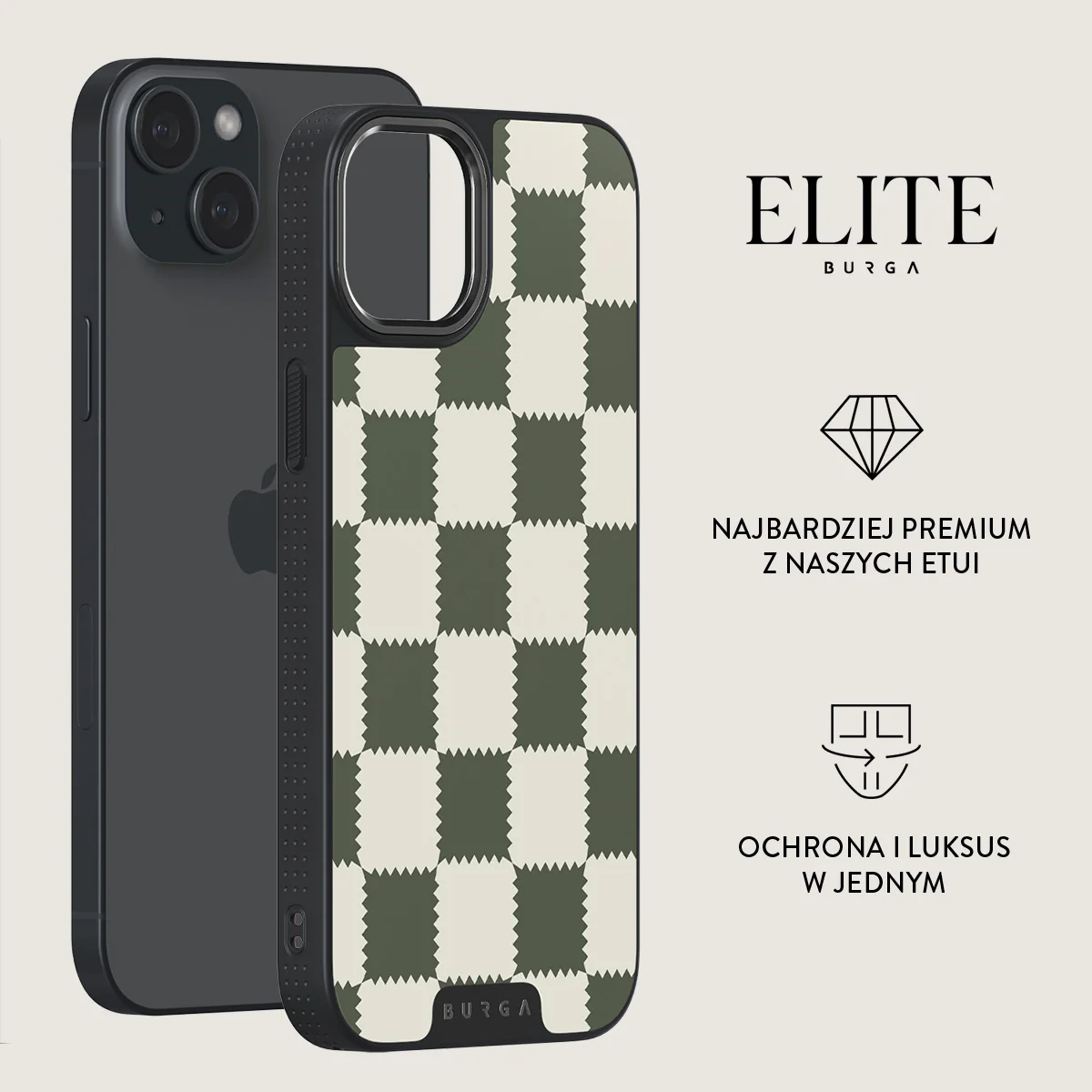 Retro Grid - iPhone 15 Etui - Image 13