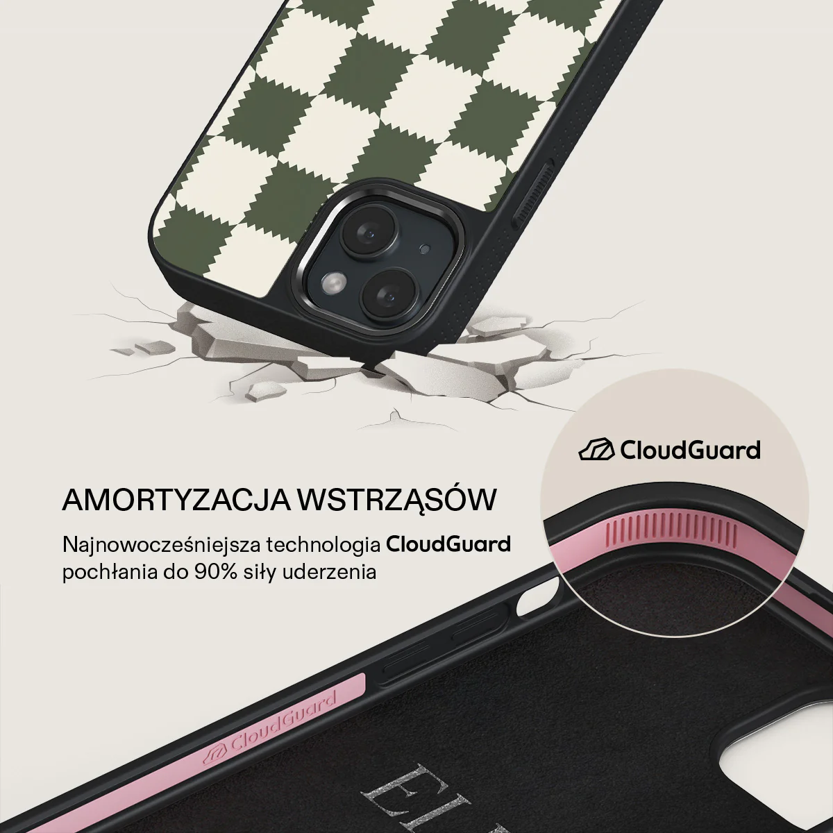 Retro Grid - iPhone 15 Etui - Image 14