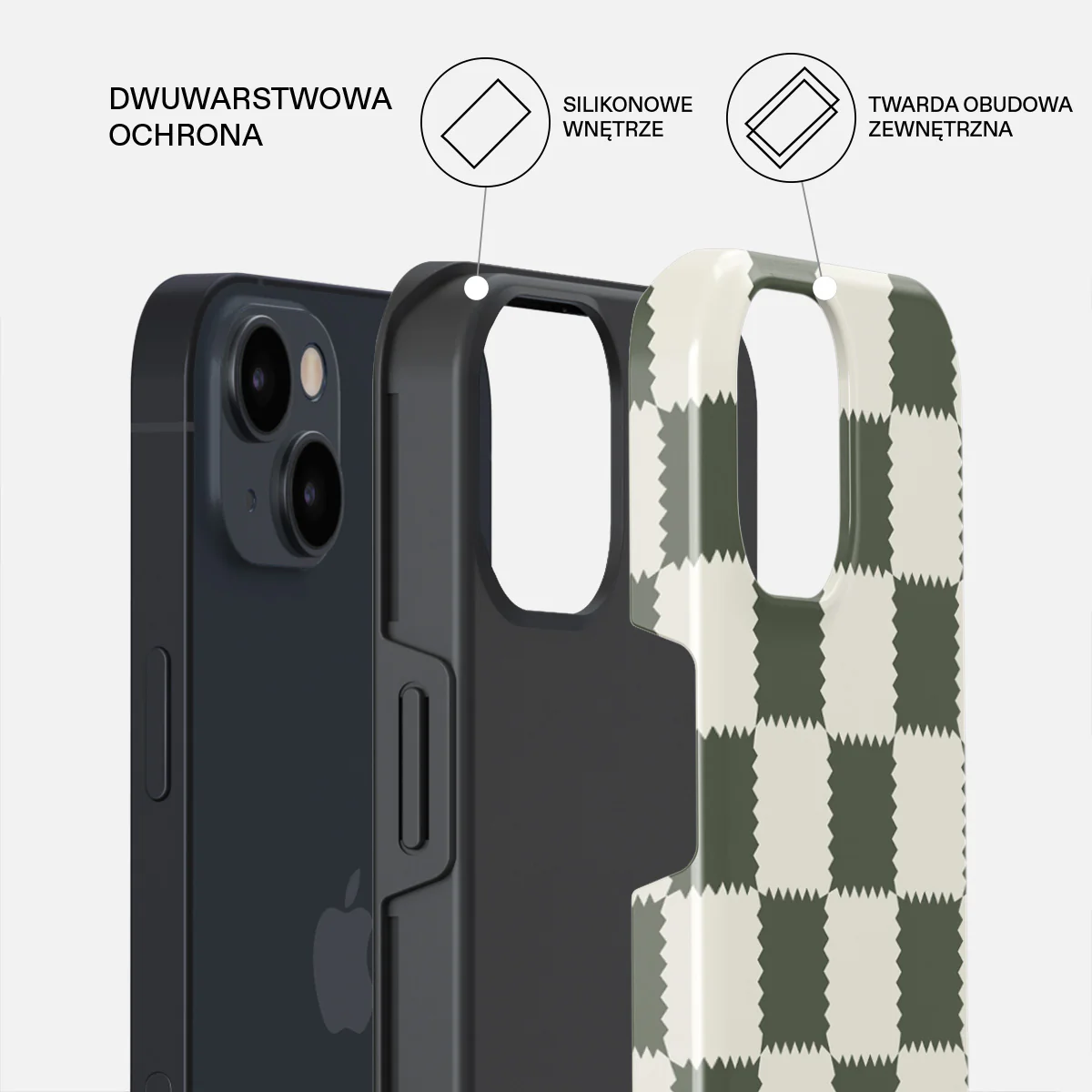 Retro Grid - iPhone 15 Etui - Image 2