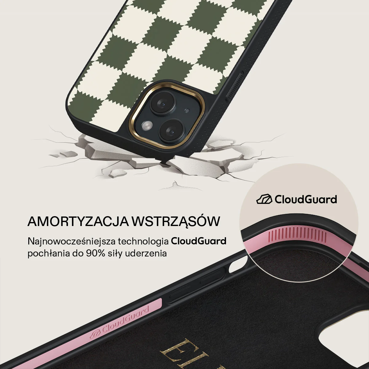 Retro Grid - iPhone 15 Etui - Image 7