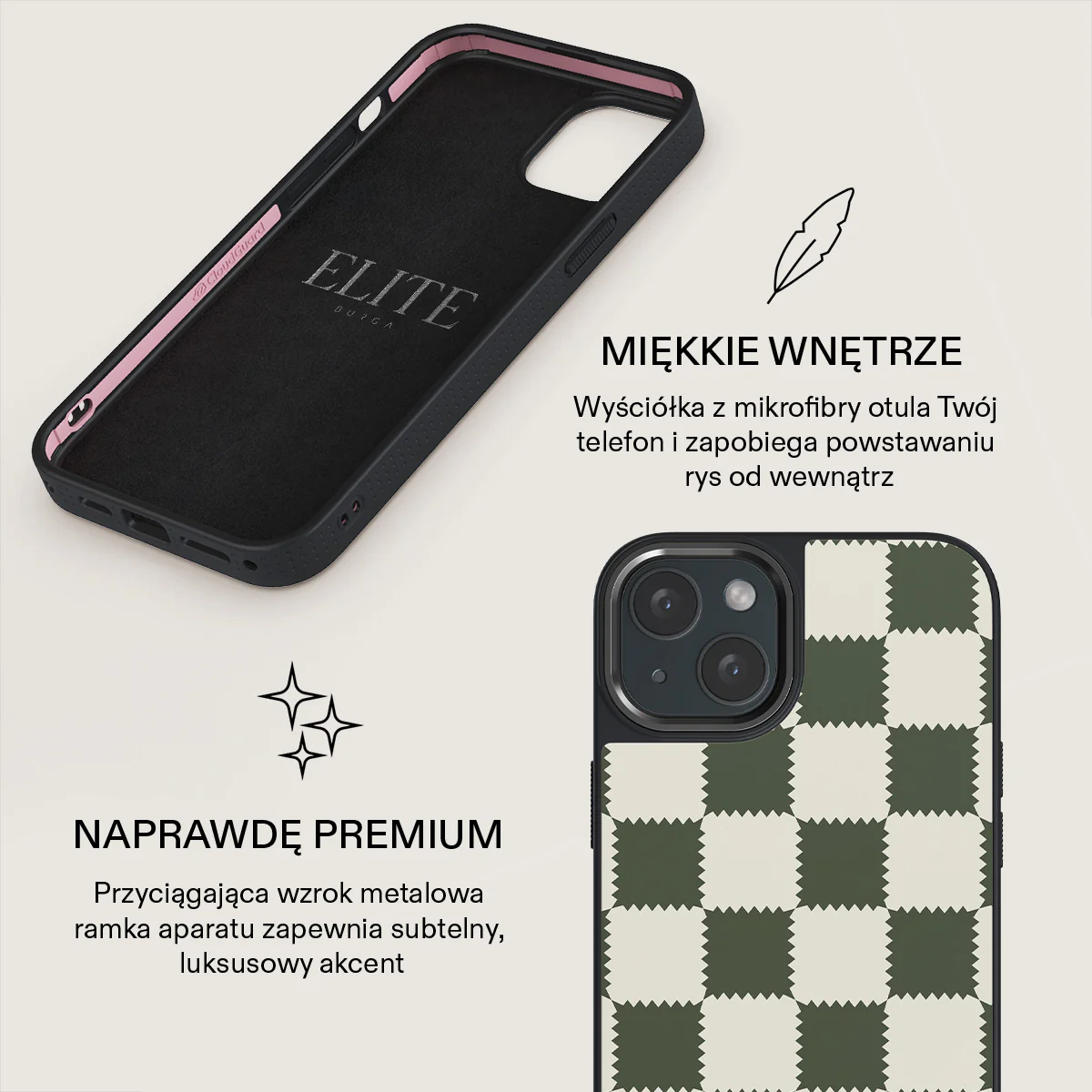 Retro Grid - iPhone 15 Plus Etui - Image 17