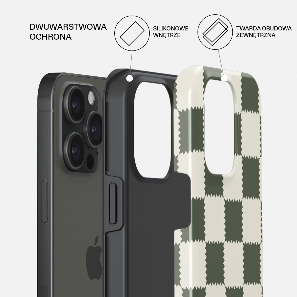 Retro Grid - iPhone 15 Pro Etui - Image 2