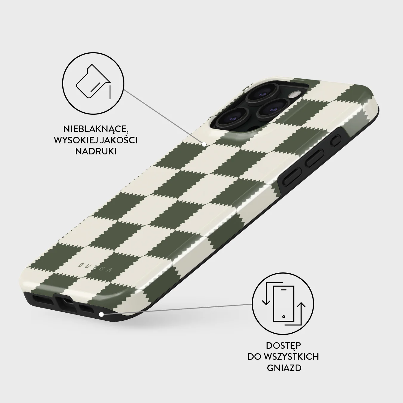 Retro Grid - iPhone 15 Pro Etui - Image 3