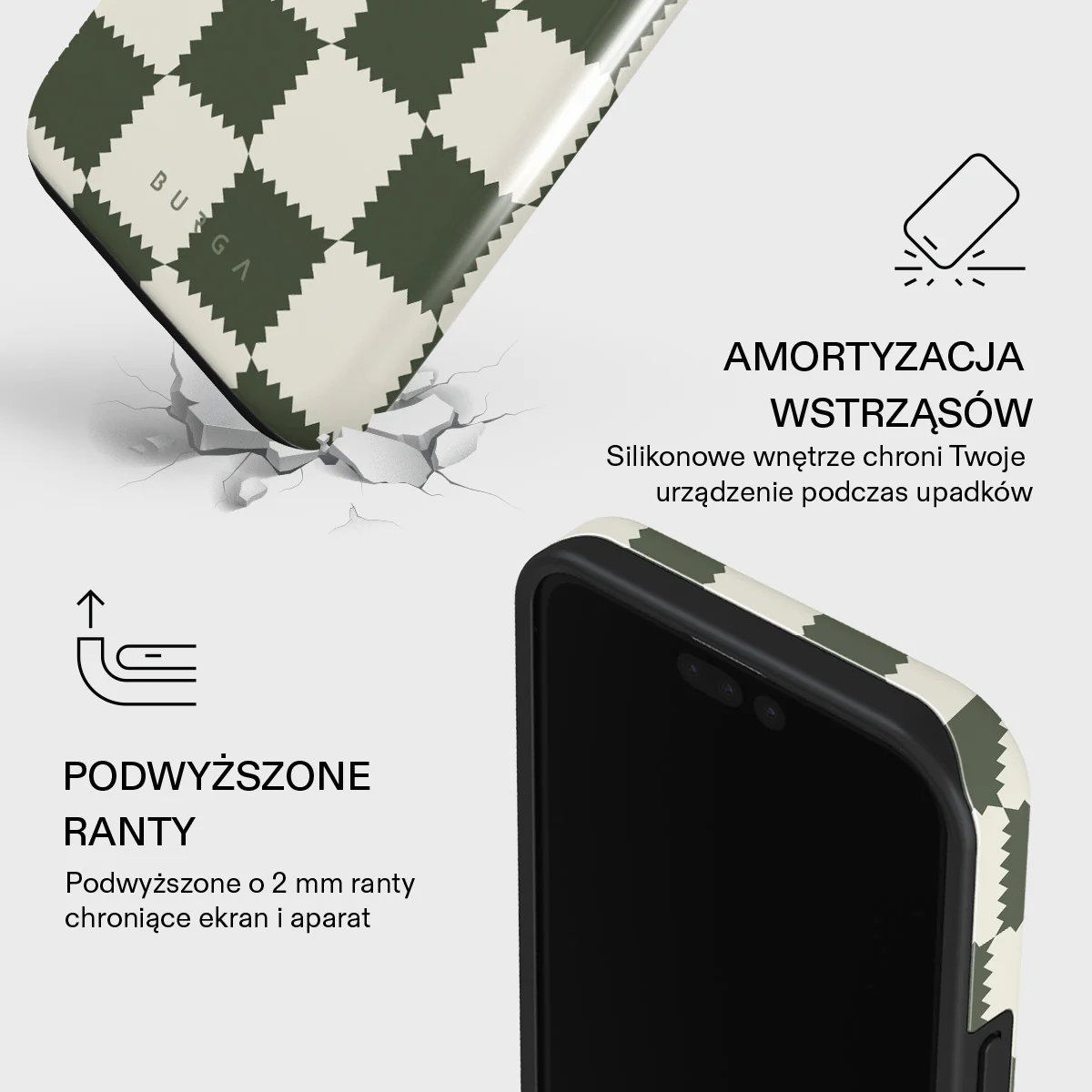 Retro Grid - iPhone 15 Pro Etui - Image 4