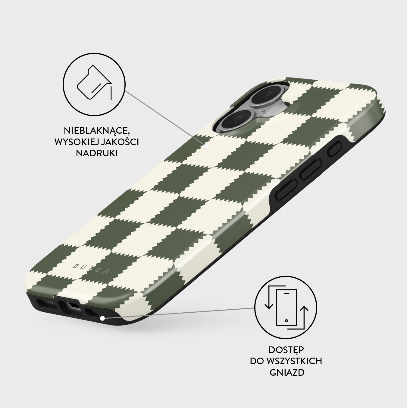 Retro Grid - iPhone 16 Etui - Image 3
