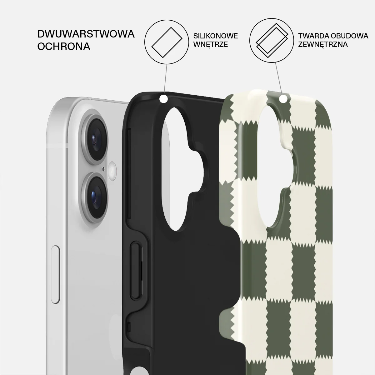 Retro Grid - iPhone 16 Plus Etui - Image 2
