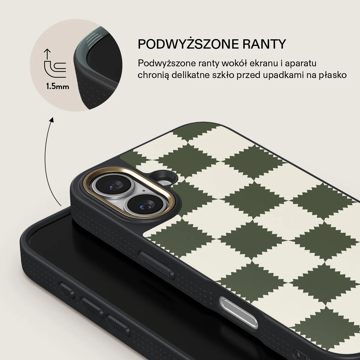Retro Grid - iPhone 16 Plus Etui - Image 9