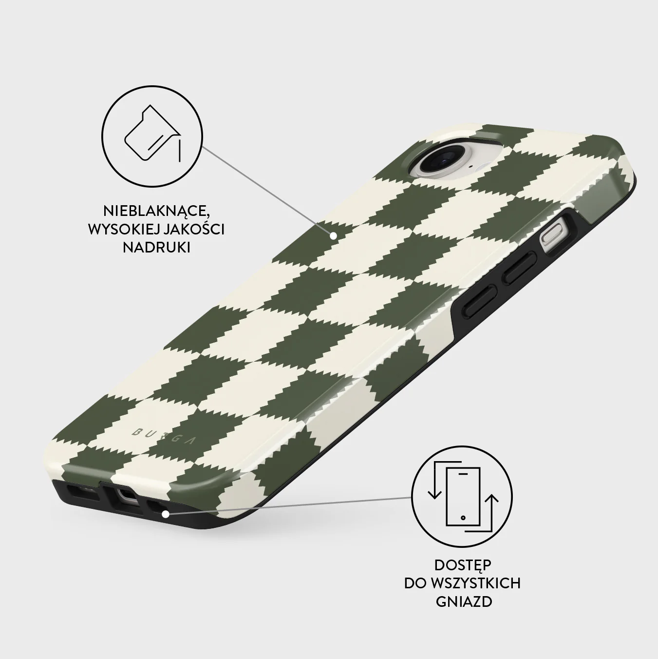 Retro Grid - iPhone 16e Etui - Image 3