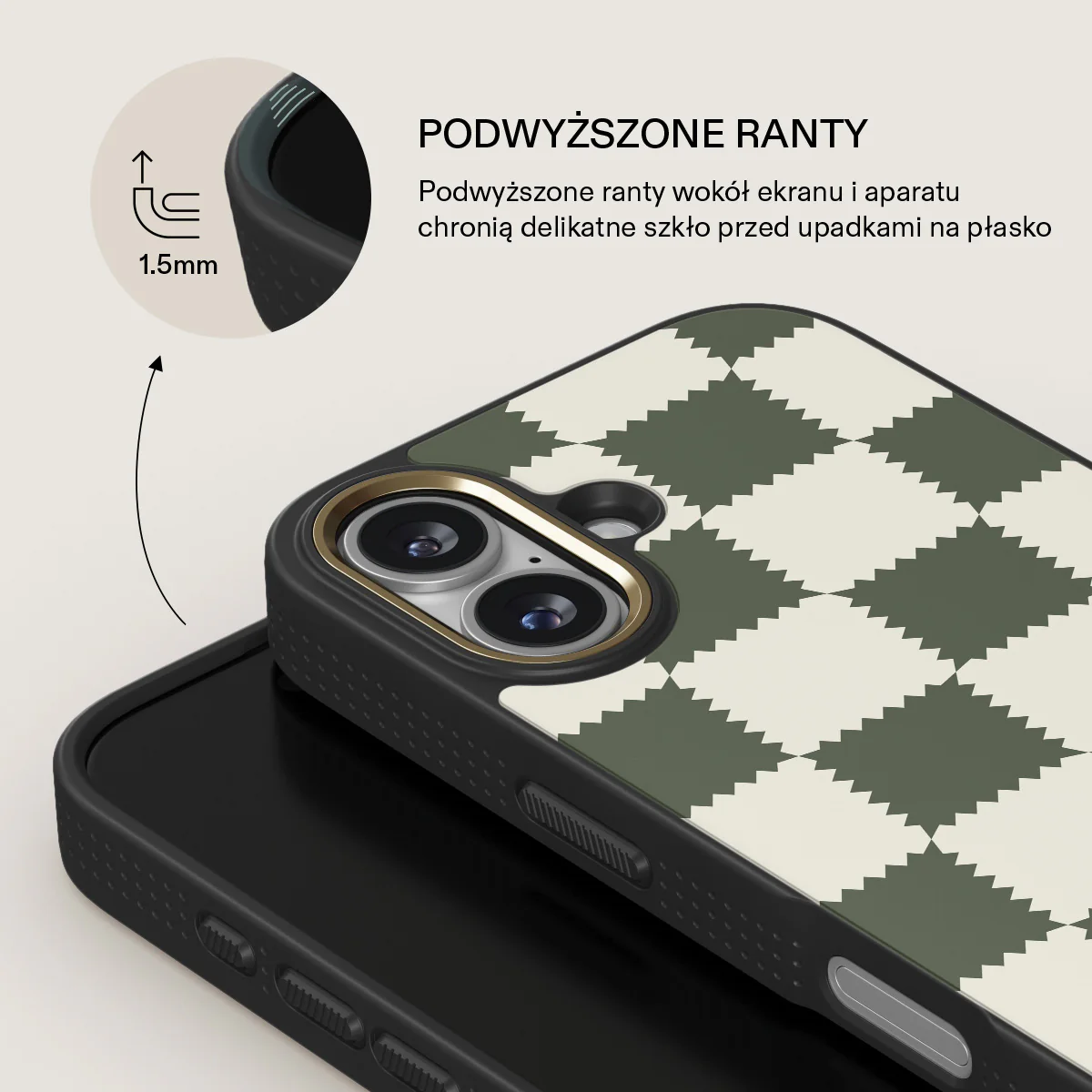 Retro Grid - iPhone 17 Etui - Image 8