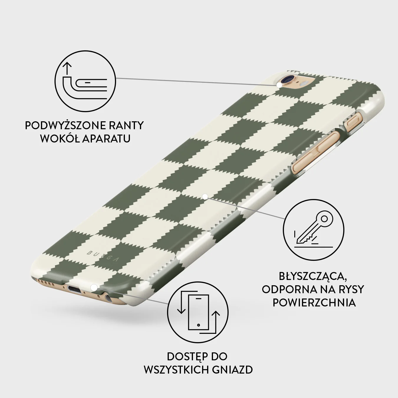 Retro Grid - iPhone 6 / 6S Etui - Image 3