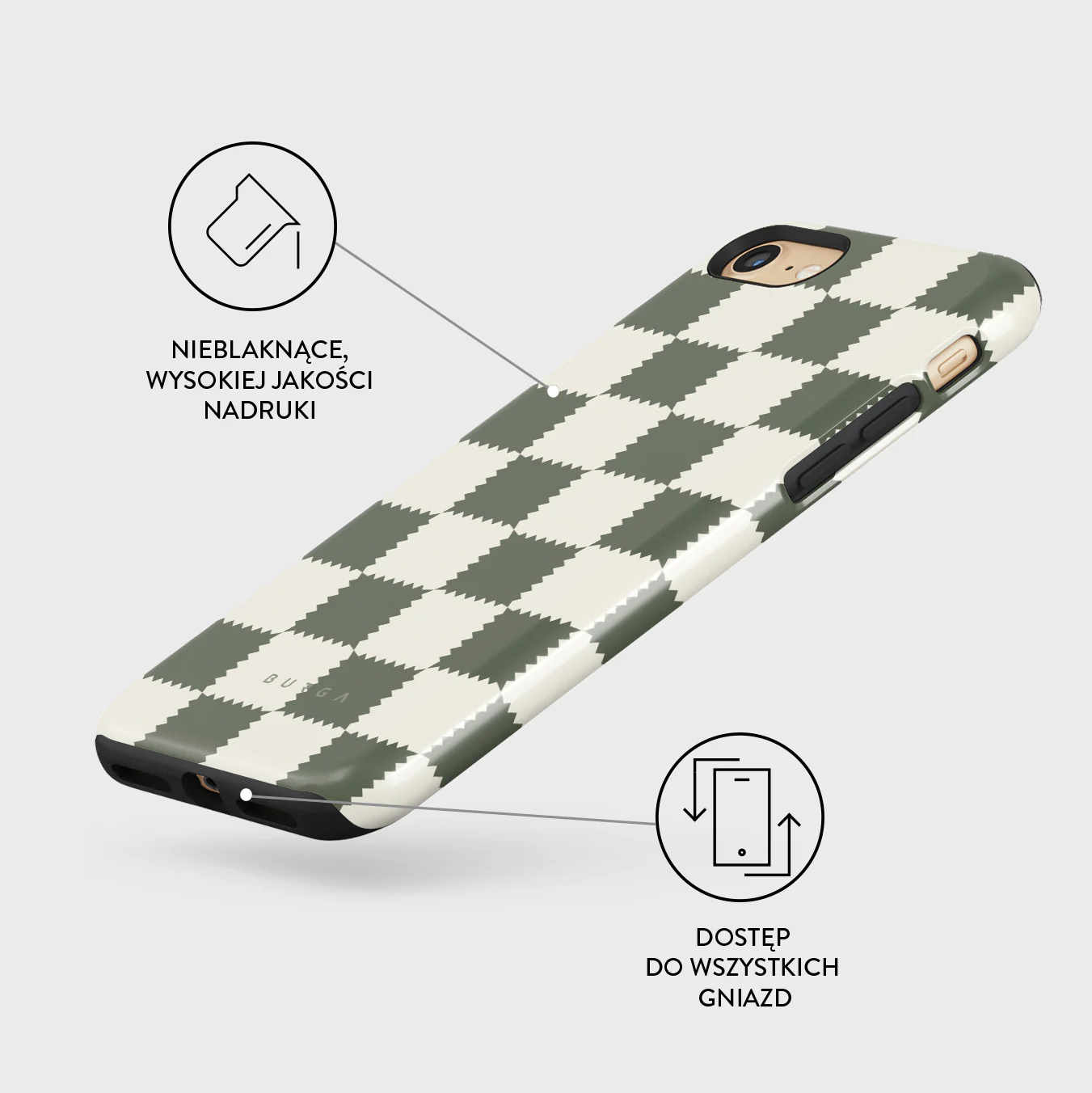 Retro Grid - iPhone 7 / iPhone 8 Etui - Image 7