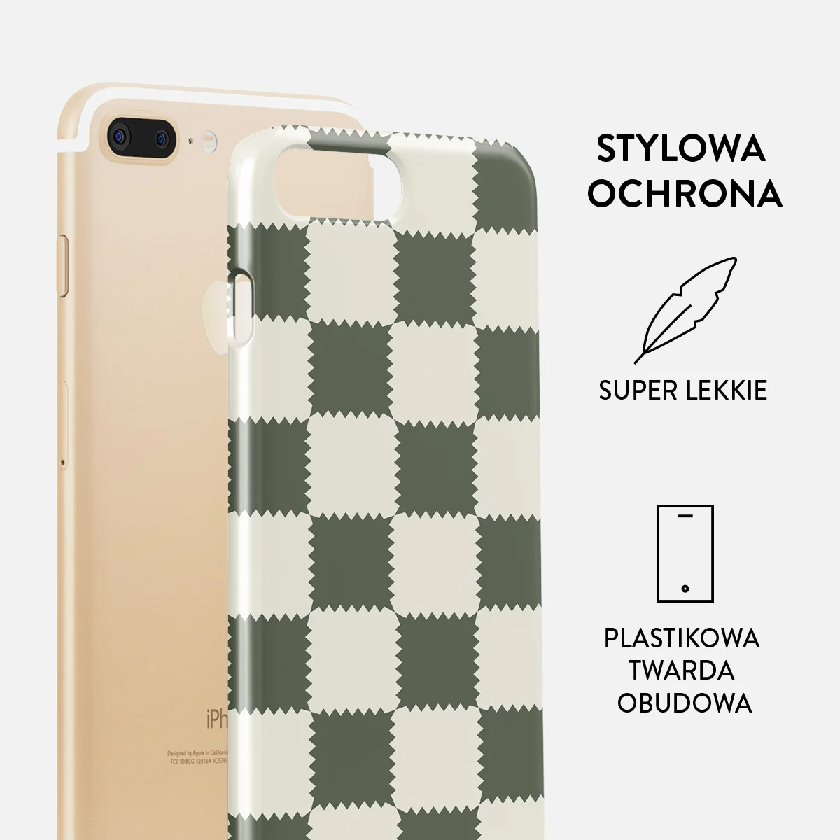 Retro Grid - iPhone 7 Plus / 8 Plus Etui - Image 2