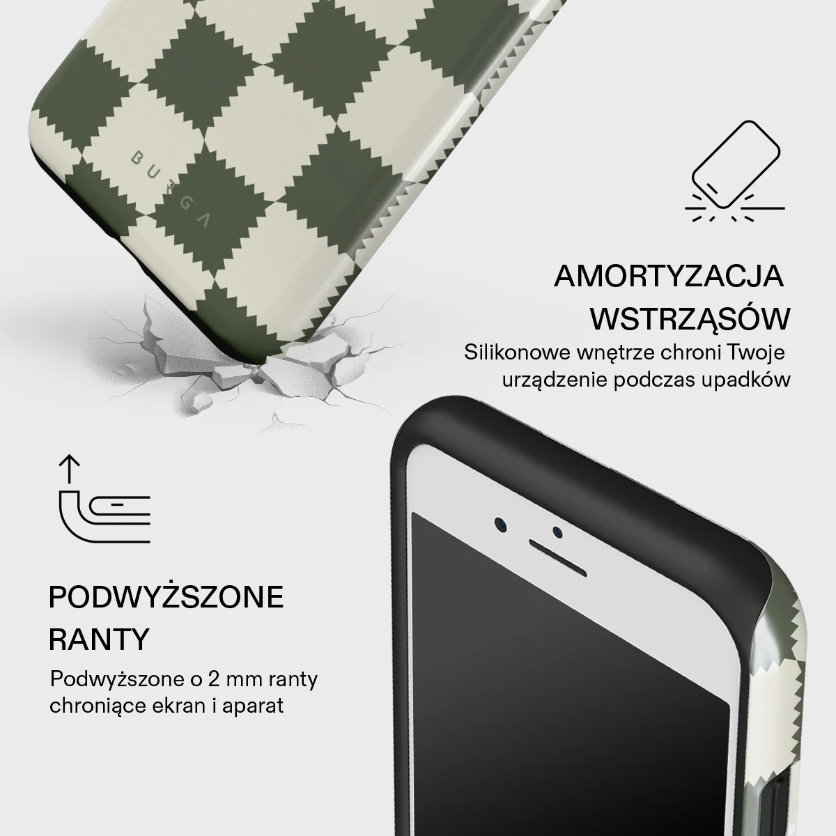 Retro Grid - iPhone SE (2020) Etui - Image 8