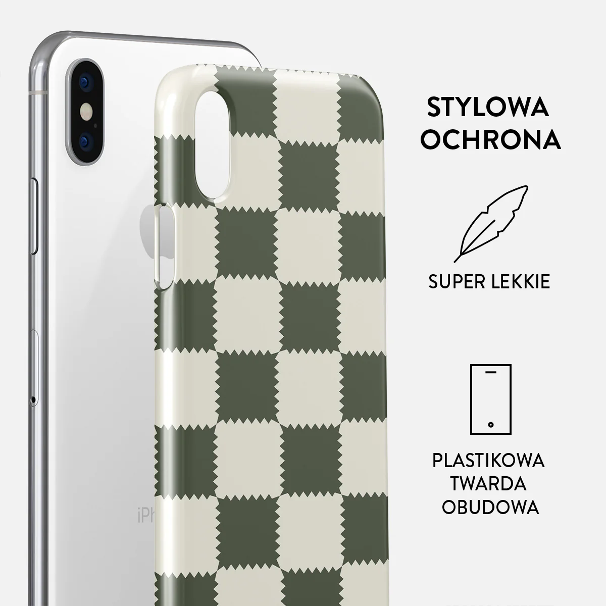 Retro Grid - iPhone X / XS Etui - Image 2