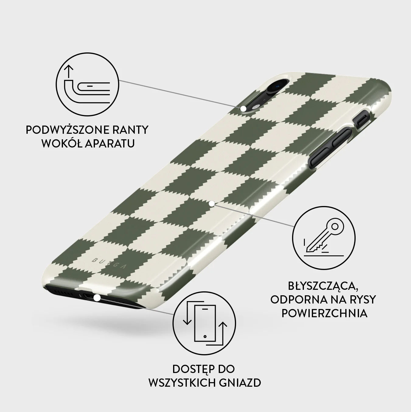 Retro Grid - iPhone XR Etui - Image 3