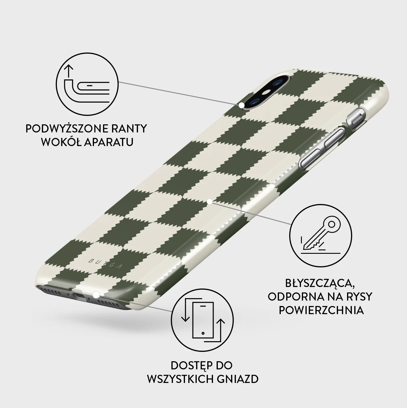 Retro Grid - iPhone XS Max Etui - Image 3