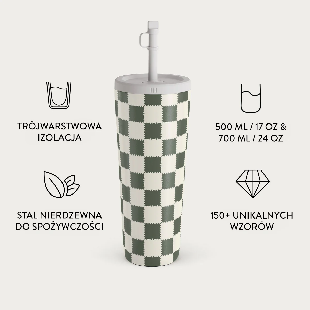 Retro Grid - Kubek podróżny - Image 10